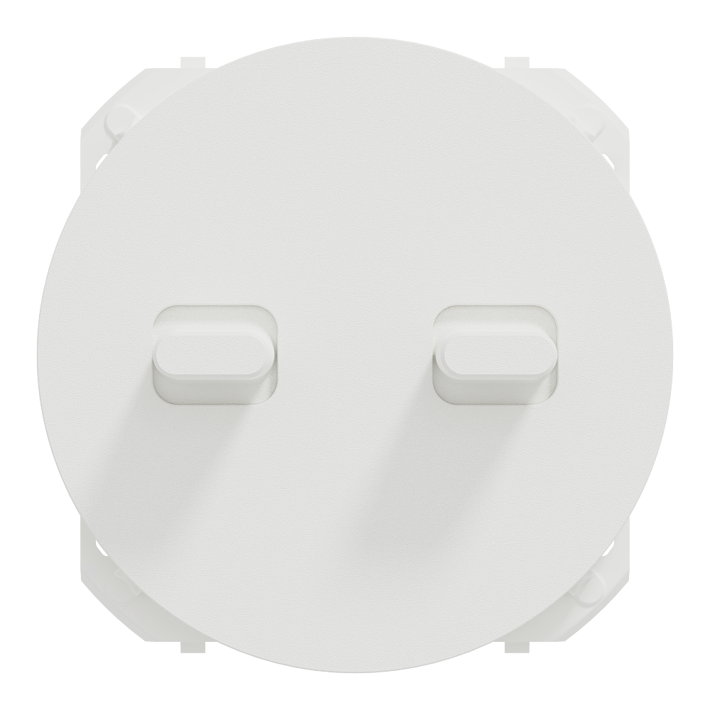 Odace enjo 2xVV ou pous à levier blanc